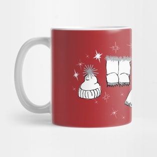 Winter weather snow lover cartoon illustration Mug